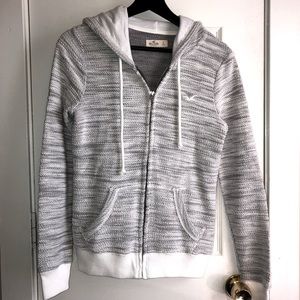 Hollister Heather Grey Zip Up Hoodie